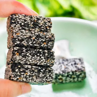 Geek-Bar Low-GI Sucrose-Free High-Calcium Black Sesame Brittle Black Sesame